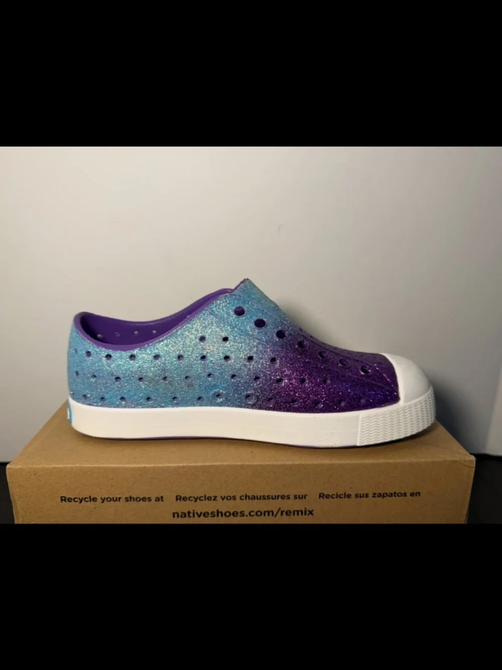 Native Jefferson Bling Slip On Shoes Glittered Starfish Little Kids/Toddler C13
